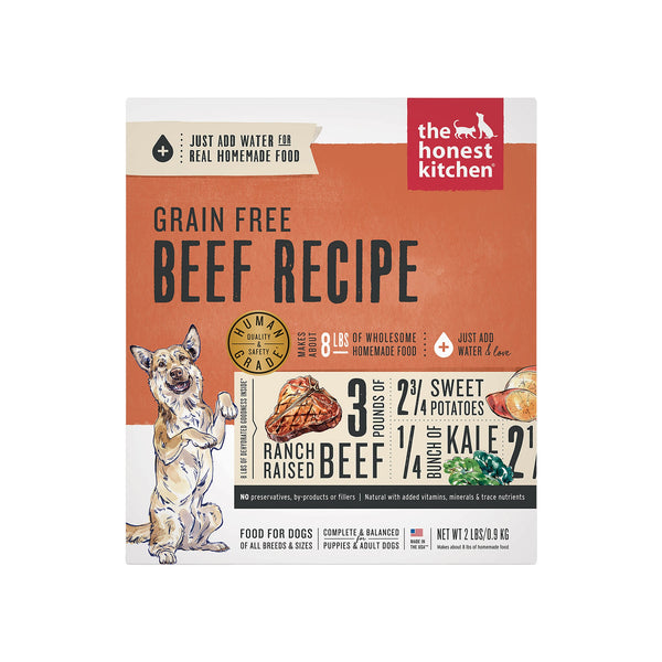 The Honest Kitchen Grain Free Beef Recipe Dehydrated Dog Food