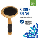 Only Natural Pet Slicker Brush with Bamboo Handle for Dogs