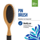 Only Natural Pet Pin Brush with Bamboo Handle for Dogs