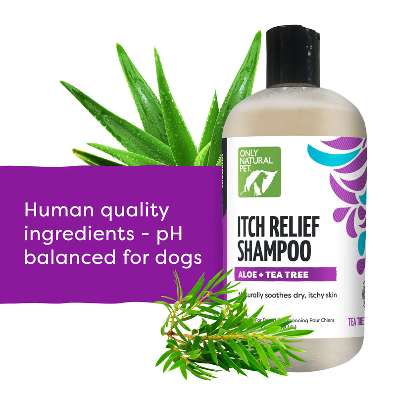 Only Natural Pet Itch Relief Shampoo with Aloe + Tea Tree for Dogs