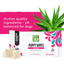 Only Natural Pet Puppy Wipes with Aloe for Sensitive Skin