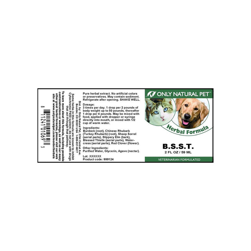 Only Natural Pet BSST Herbal Liquid Formula Essiac for Dogs & Cats