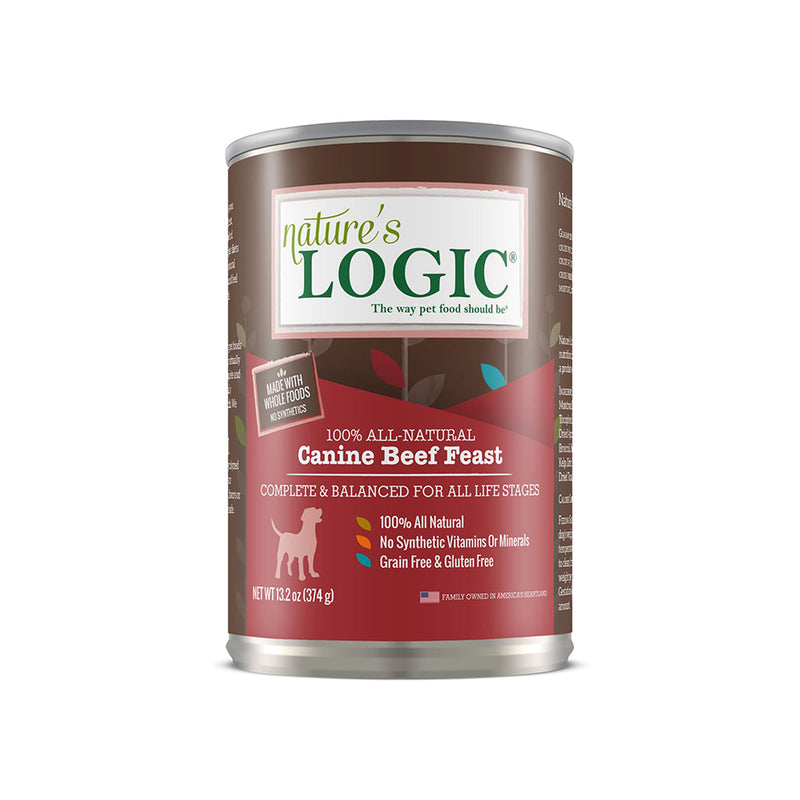 Nature's Logic Canine Beef Feast 13.2 oz Canned Wet Food for Dogs