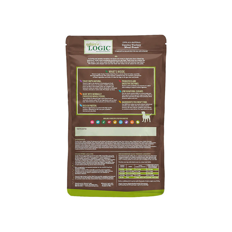 Nature's Logic Original Turkey Meal Feast Dry Food for Dogs