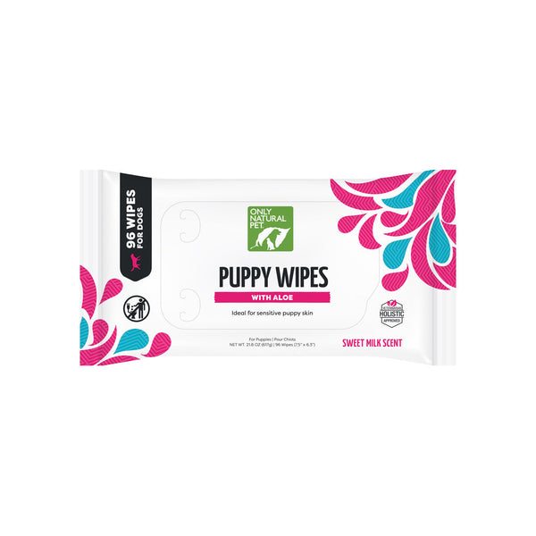 Only Natural Pet Puppy Wipes Pouch Front