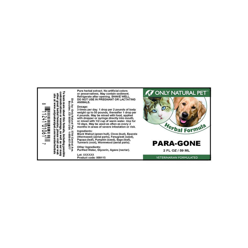 Only Natural Pet Para-Gone Herbal Formula