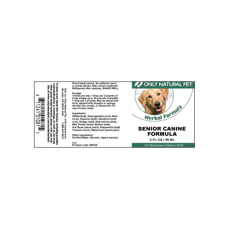 Only Natural Pet Senior Canine Herbal Formula